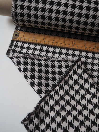 Black + Cream Houndstooth Jacquard