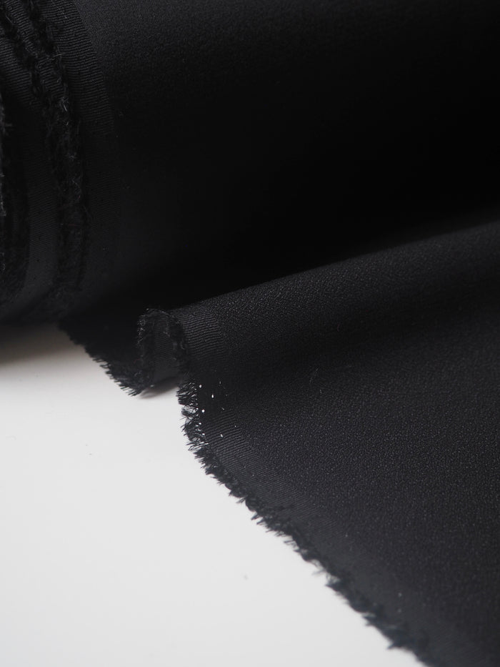 Black Crepe-Back Satin