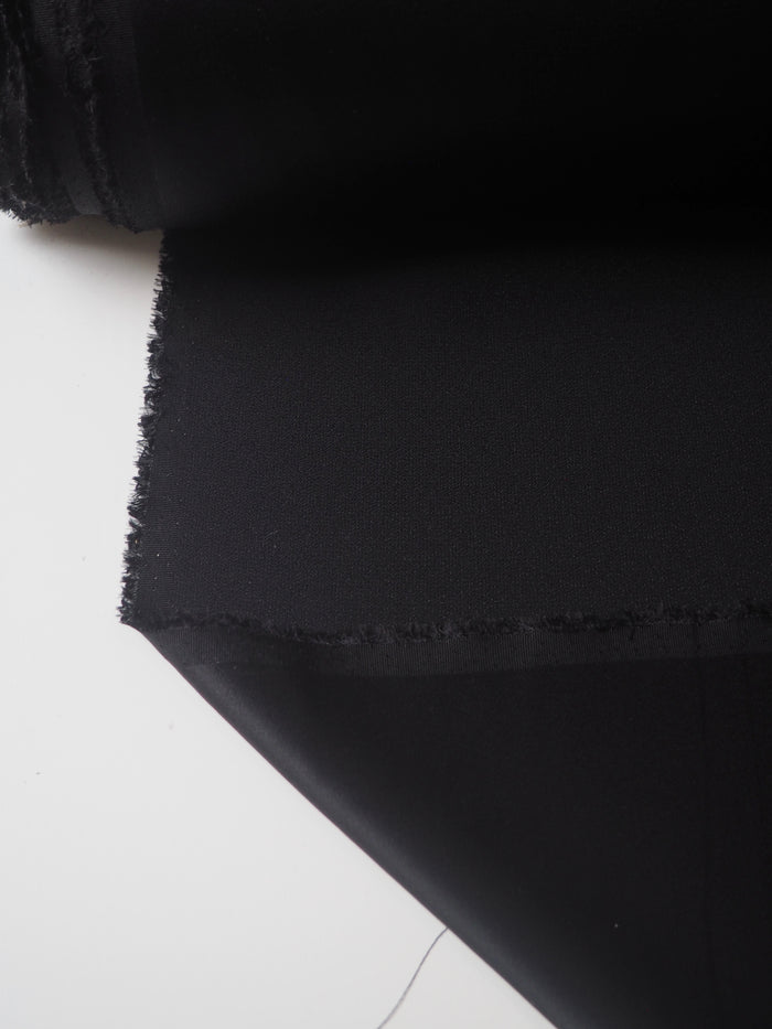 Black Crepe-Back Satin