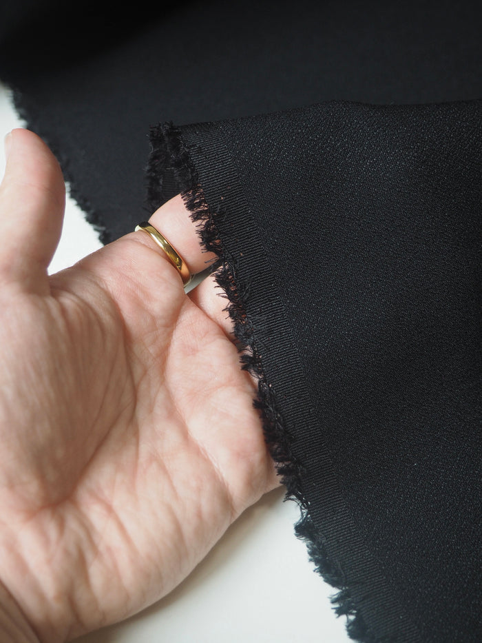 Black Crepe-Back Satin