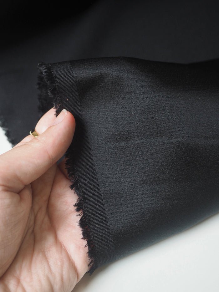 Black Crepe-Back Satin