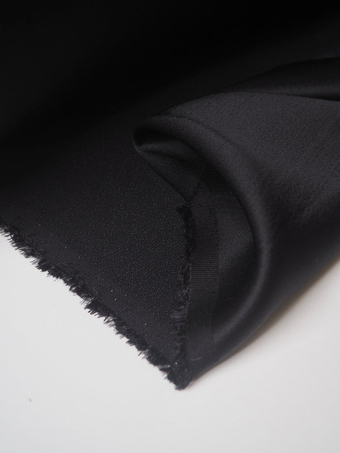 Black Crepe-Back Satin