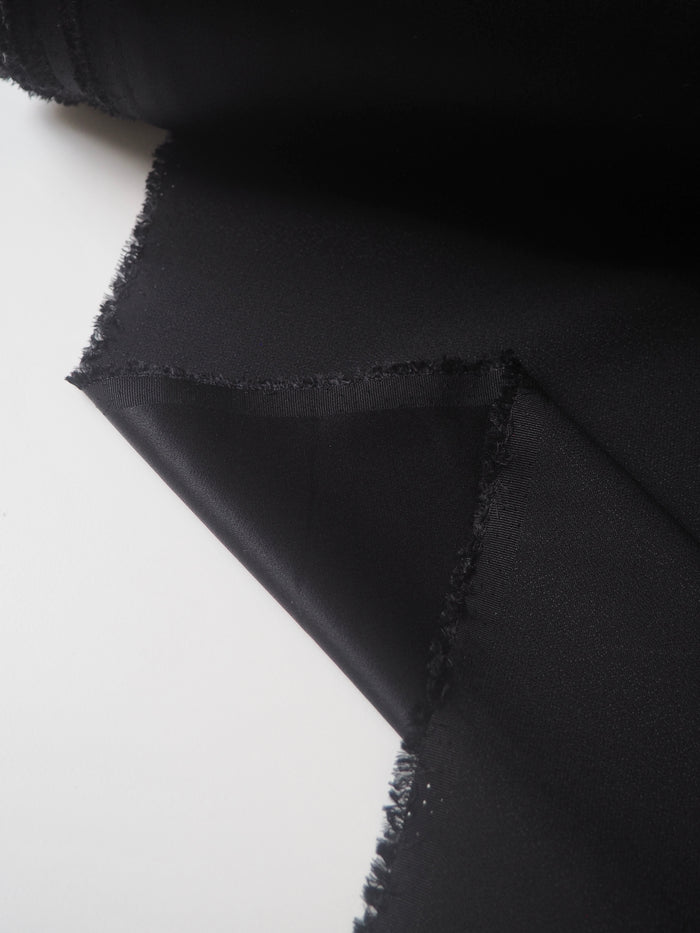 Black Crepe-Back Satin