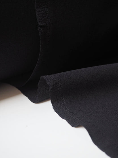 Black Double Silk Crepe