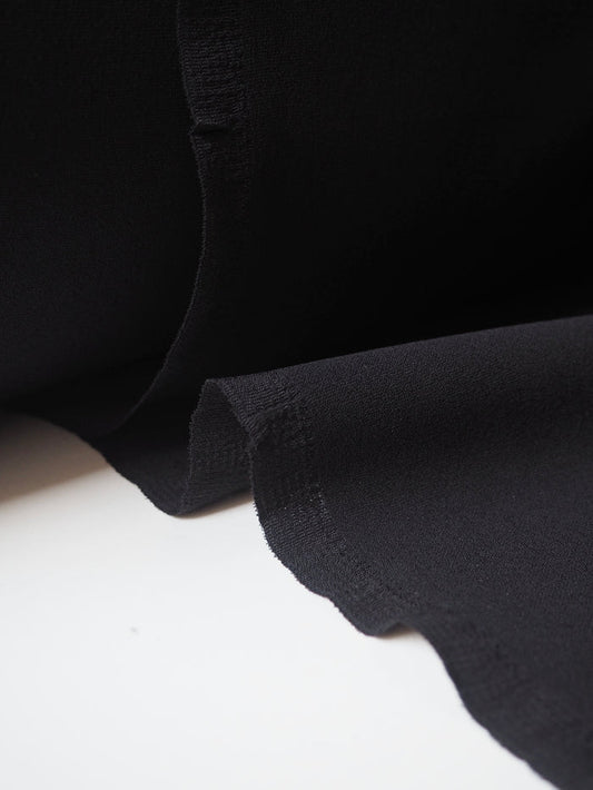 Black Double Silk Crepe
