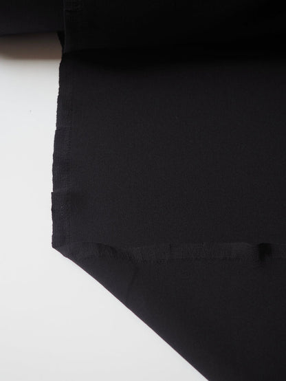 Black Double Silk Crepe