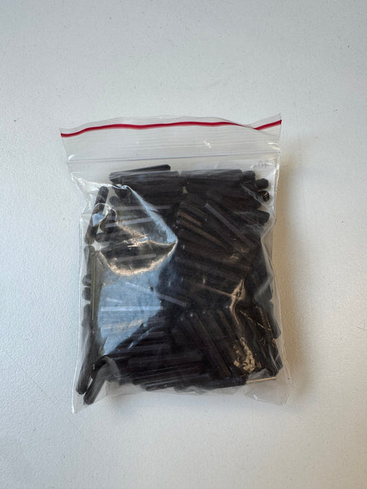 Black Facetted Tube Beads 40g