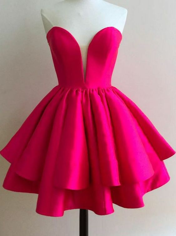 Black Girl Homecoming Dress 2023 Short Strapless Satin with Pleats