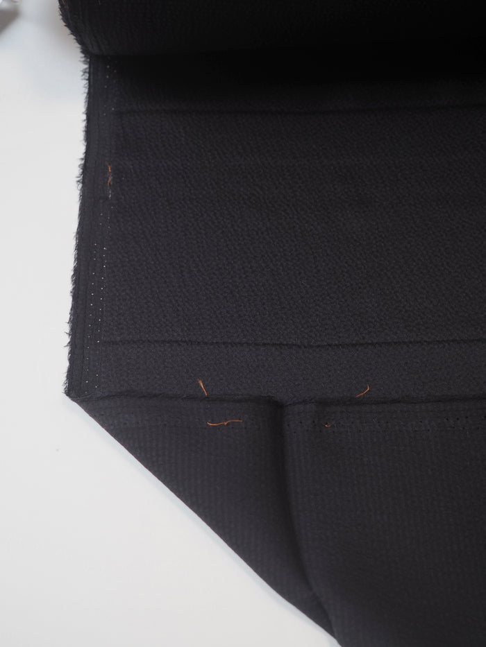 Black Hammered Silk Satin