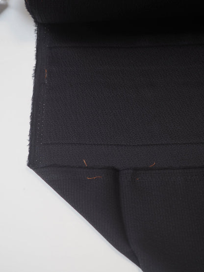 Black Hammered Silk Satin