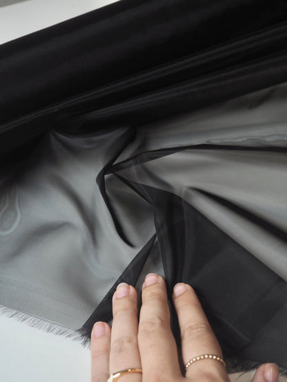 Black Heavy Organza