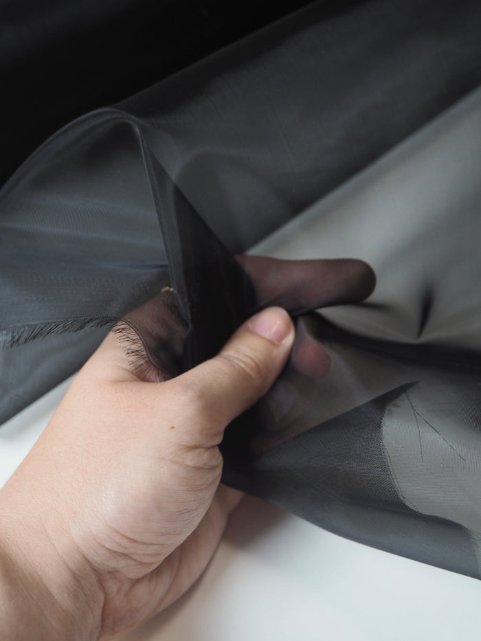 Black Heavy Organza