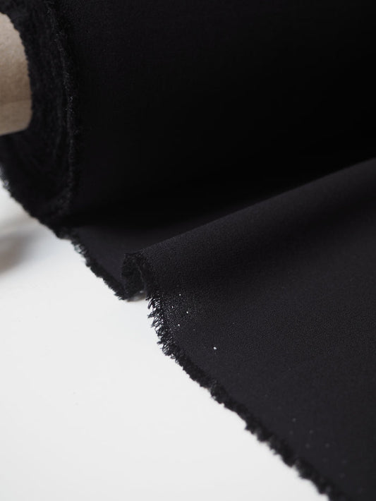 Black Heavy Silk Georgette
