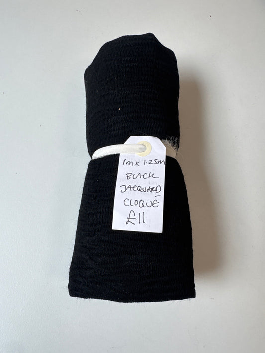 Black Jacquard Cloqué Remnant