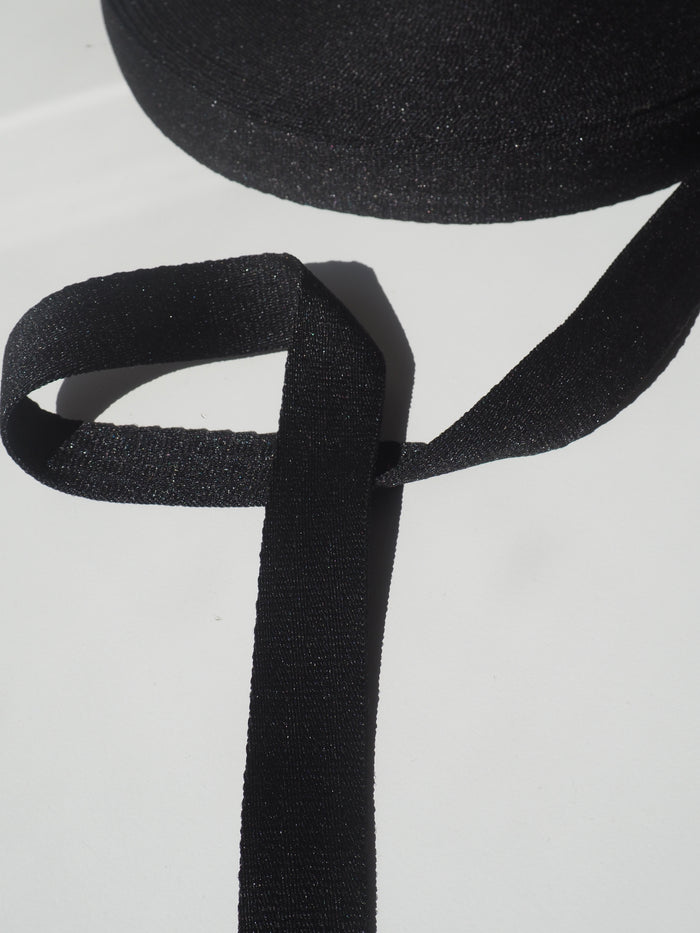 Black Knit Webbing 25mm