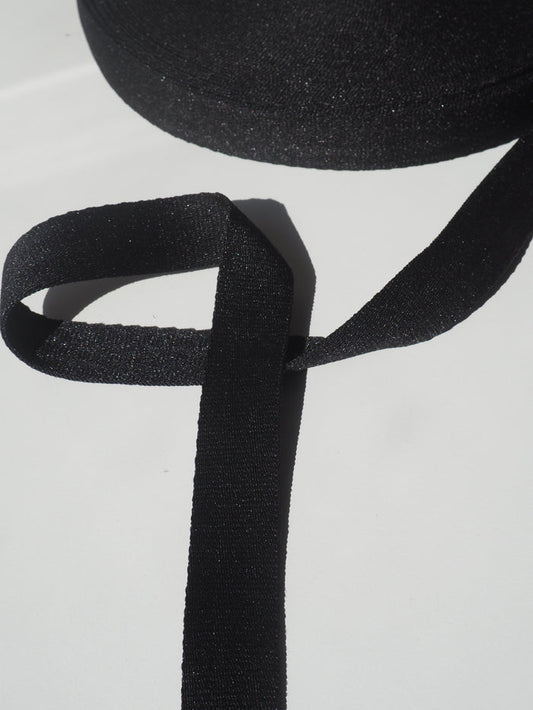 Black Knit Webbing 25mm