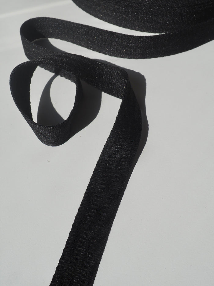 Black Knit Webbing 25mm