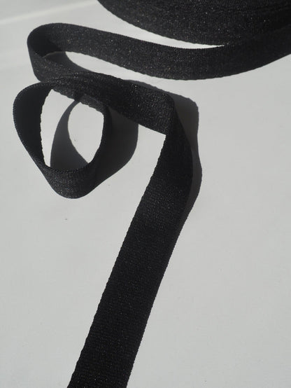 Black Knit Webbing 25mm