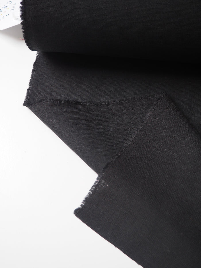 Black Lightweight Linen/Viscose Canvas