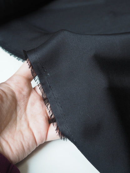 Black Lightweight Satin