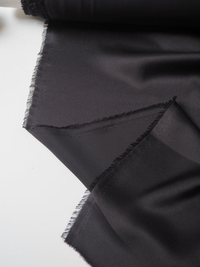 Black Lightweight Satin