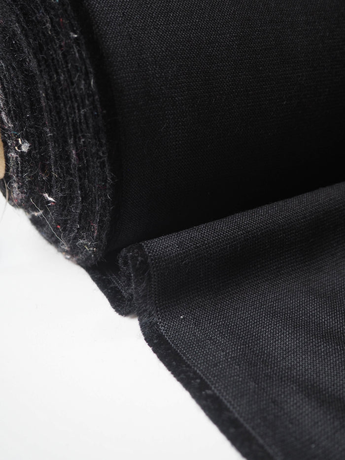 Black Linen/Viscose Canvas