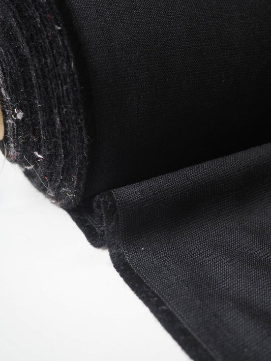 Black Linen/Viscose Canvas