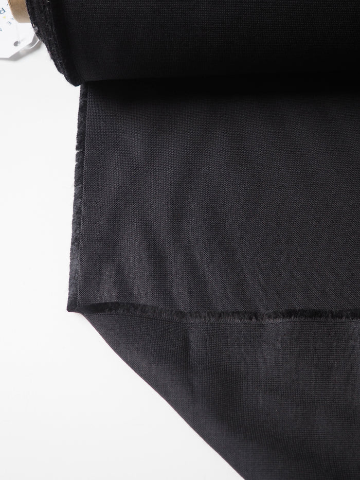 Black Linen/Viscose Canvas