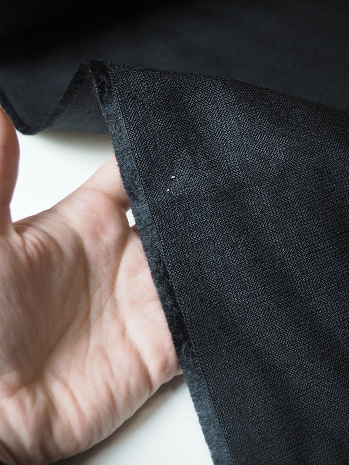 Black Linen/Viscose Canvas