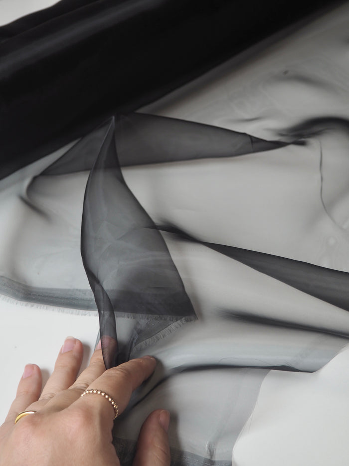 Black Liquid Organza