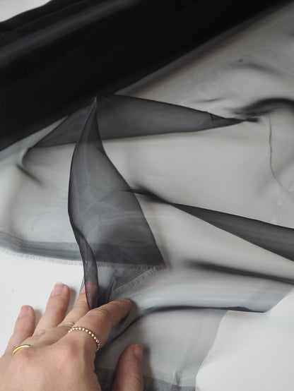 Black Liquid Organza