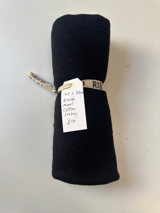 Black Marl Cotton Jersey Remnant