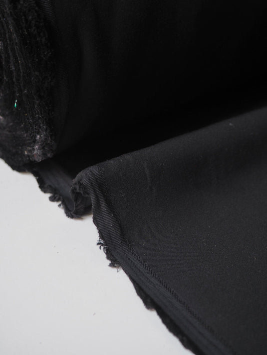 Black Mediumweight Cotton/Silk
