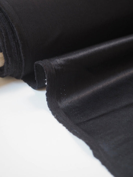 Black Mediumweight Satin