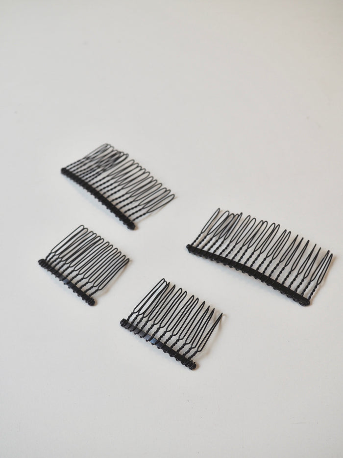 Black Metal Hair Comb Slides