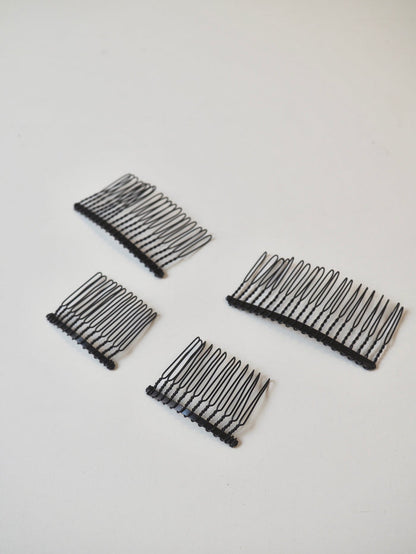 Black Metal Hair Comb Slides