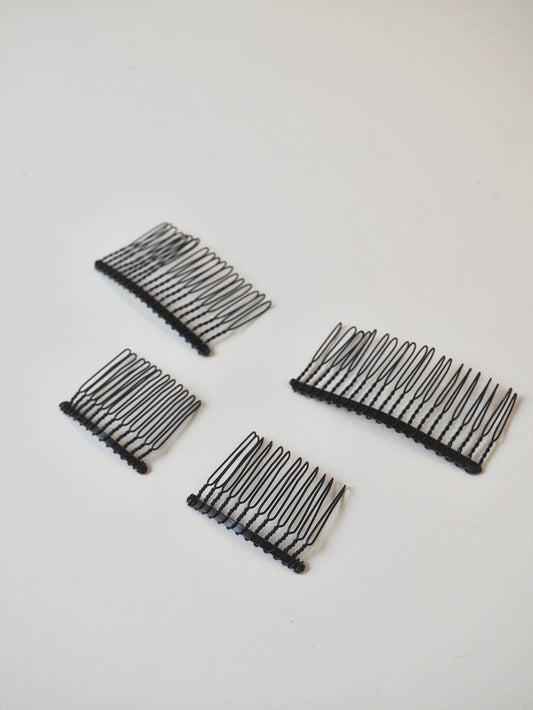 Black Metal Hair Comb Slides