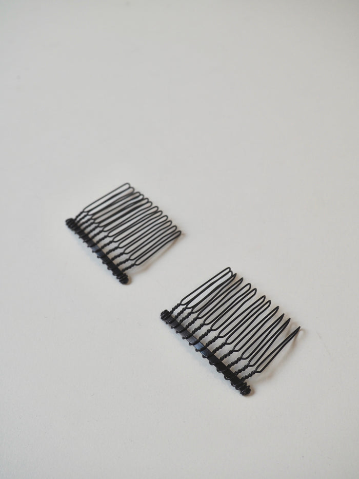 Black Metal Hair Comb Slides