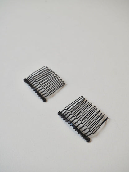 Black Metal Hair Comb Slides