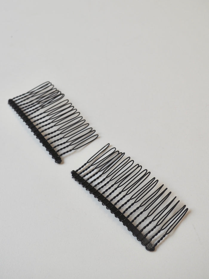 Black Metal Hair Comb Slides
