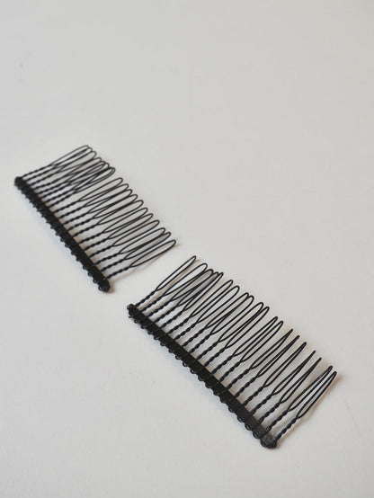 Black Metal Hair Comb Slides