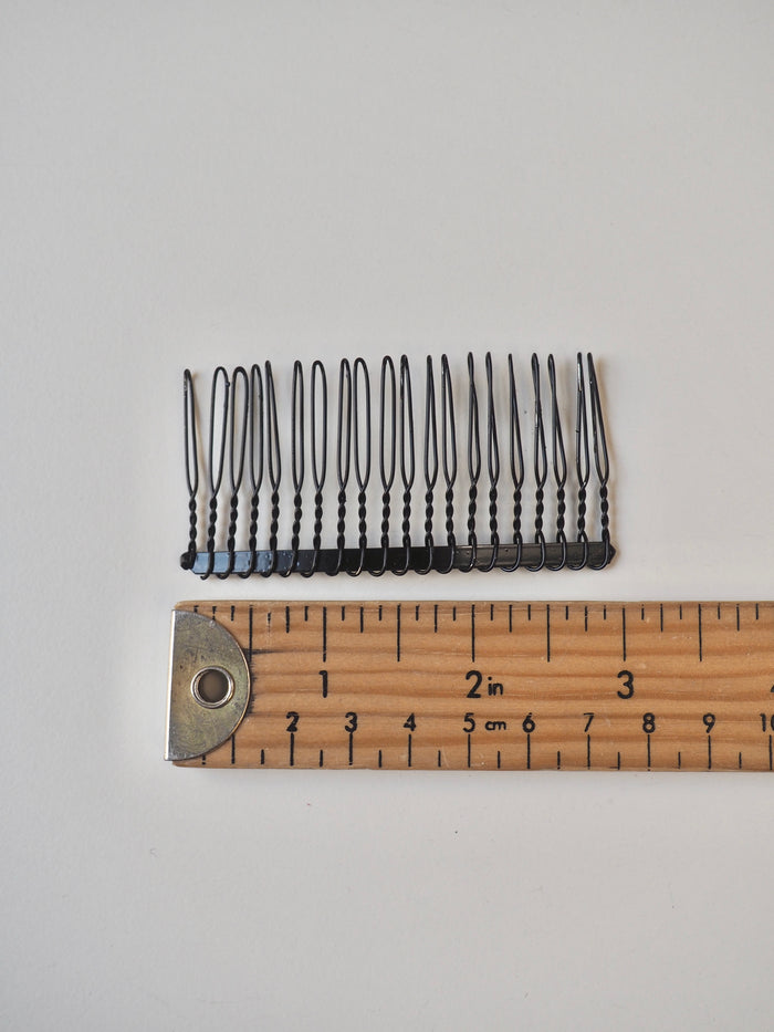 Black Metal Hair Comb Slides