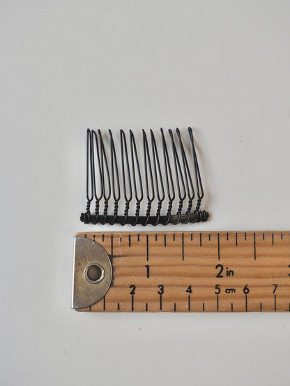 Black Metal Hair Comb Slides