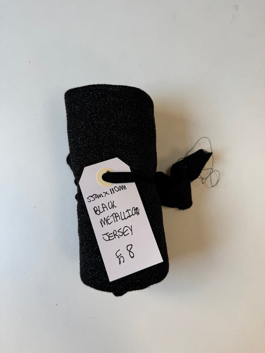 Black Metallic Jersey Remnant