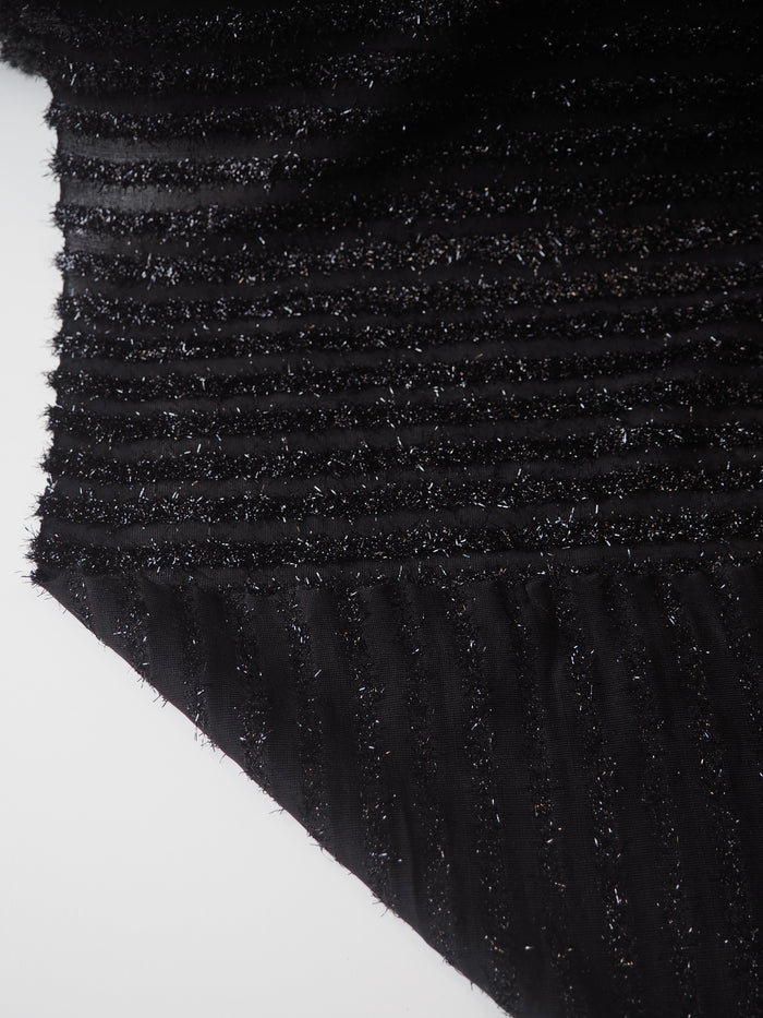 Black Metallic Stripe Jersey