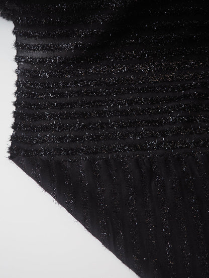 Black Metallic Stripe Jersey