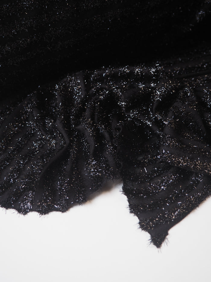 Black Metallic Stripe Jersey