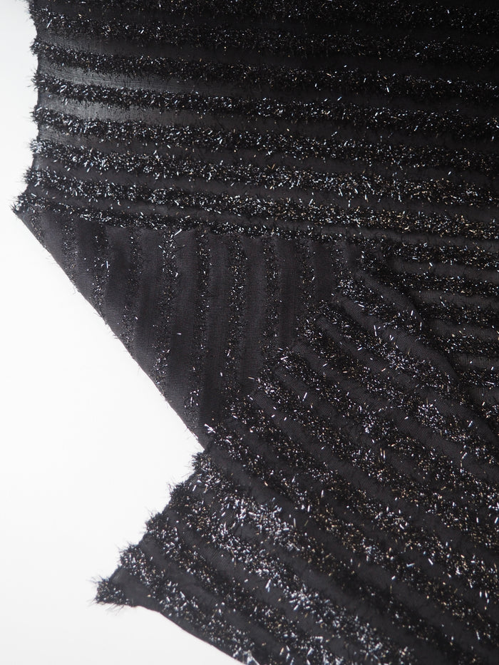 Black Metallic Stripe Jersey