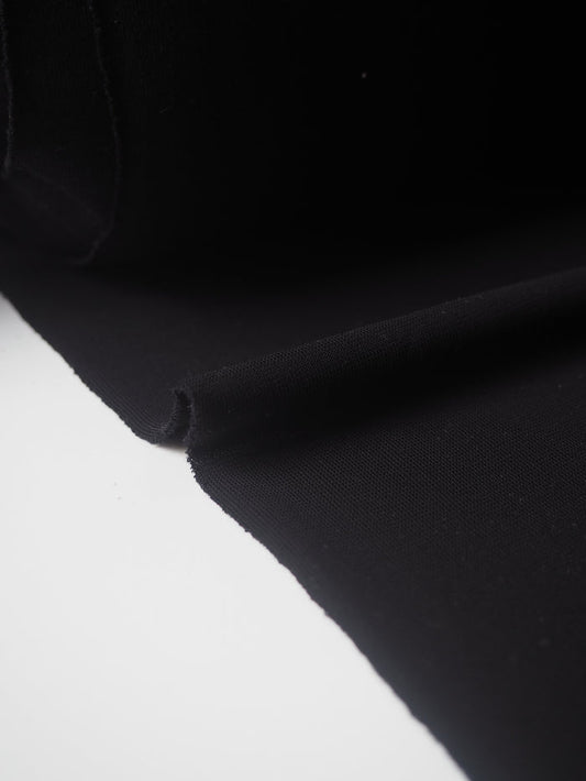 Black Nylon/Viscose Double Jersey