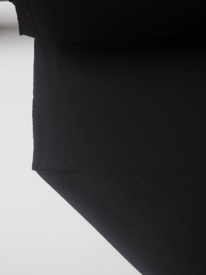 Black Nylon/Viscose Double Jersey